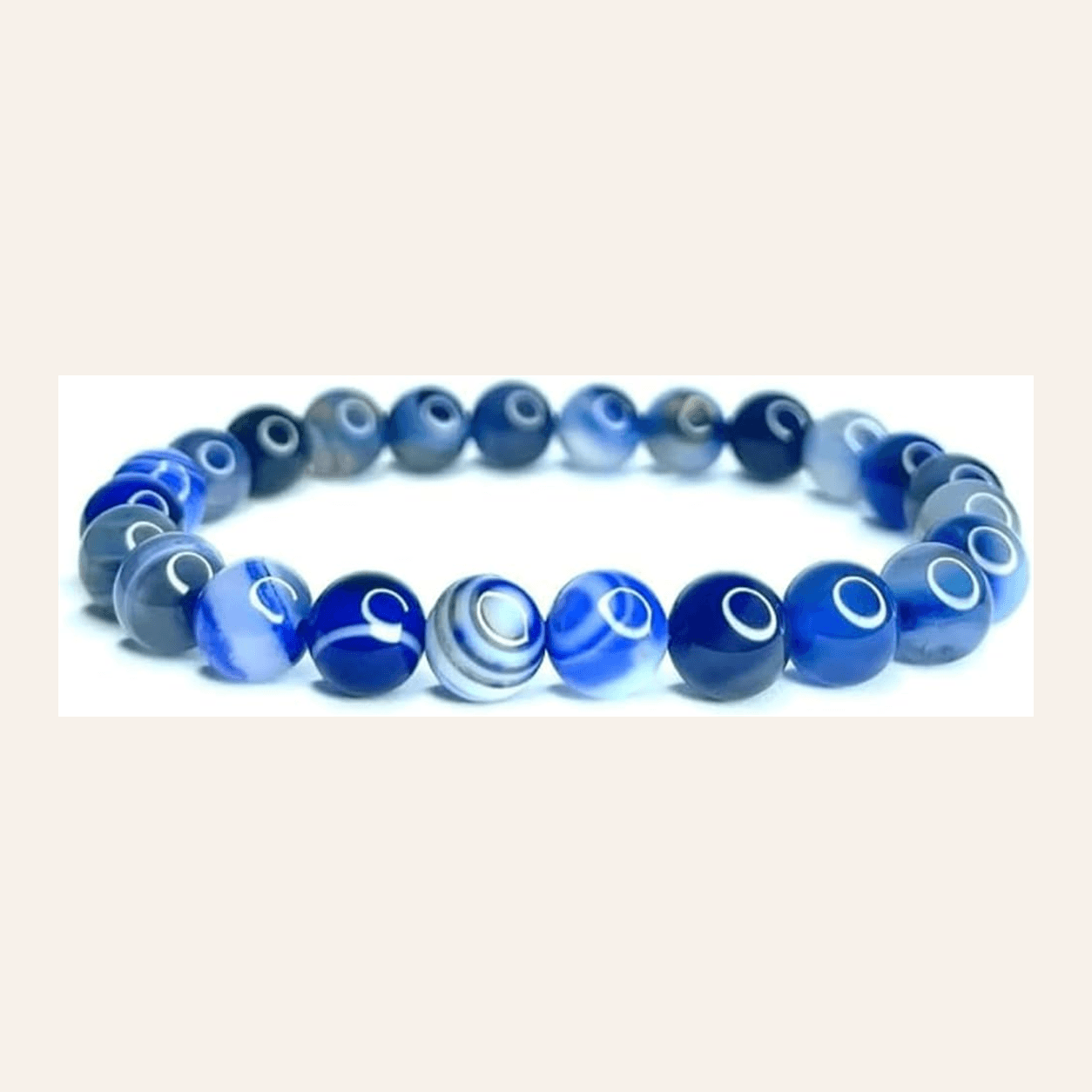 Agate bleue en pierre naturelle