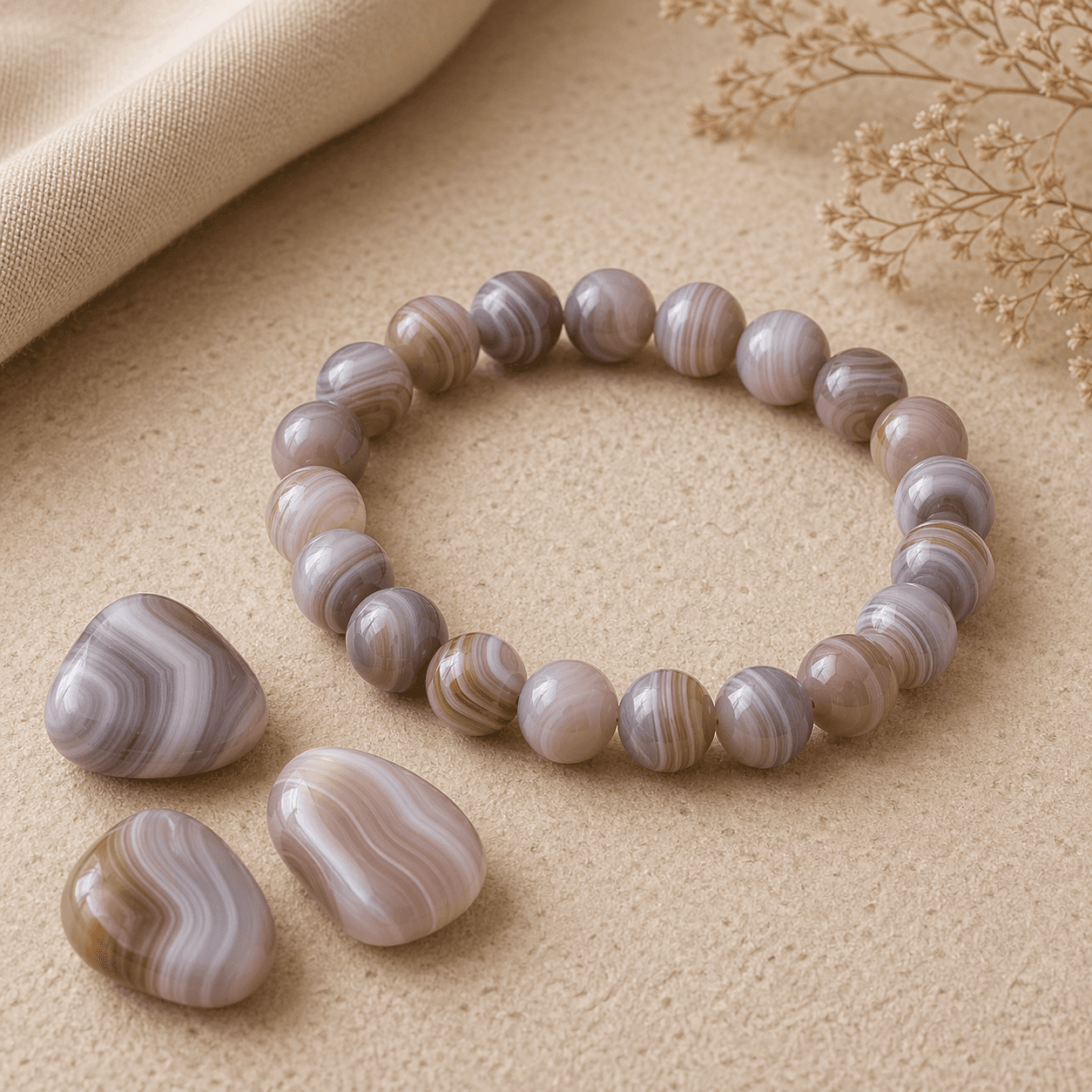 Agate du Botswana en pierre naturelle