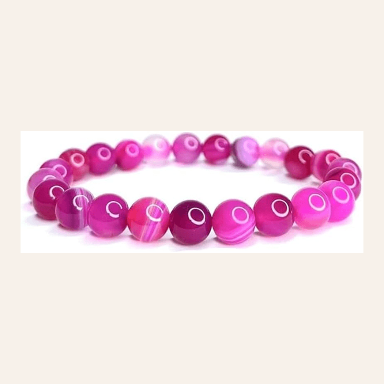 Agate fuchsia en pierre naturelle