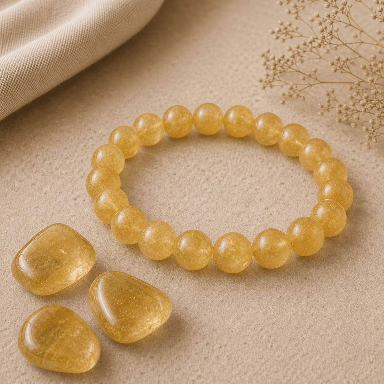 Apatite jaune en pierre naturelle
