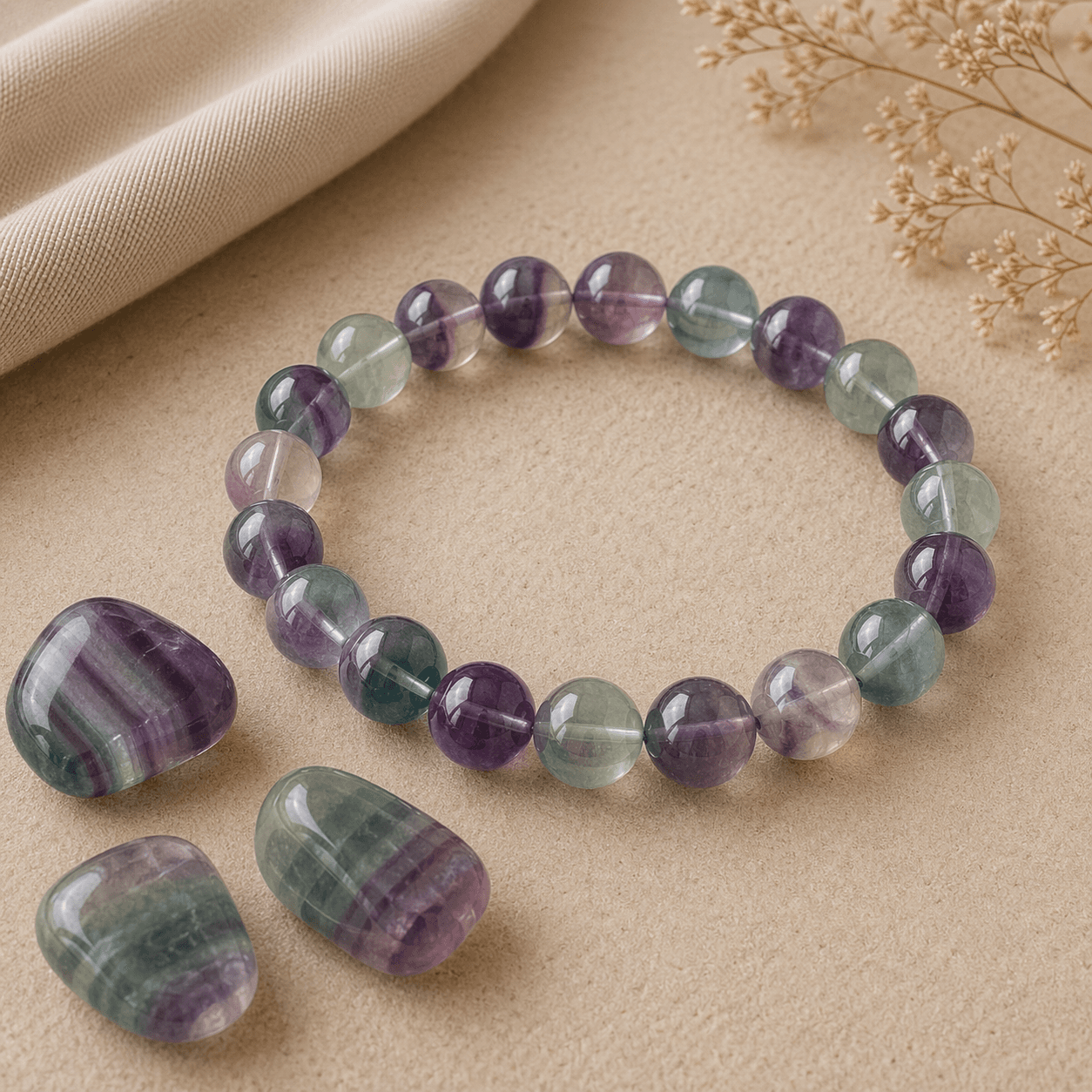 Fluorite en pierre naturelle