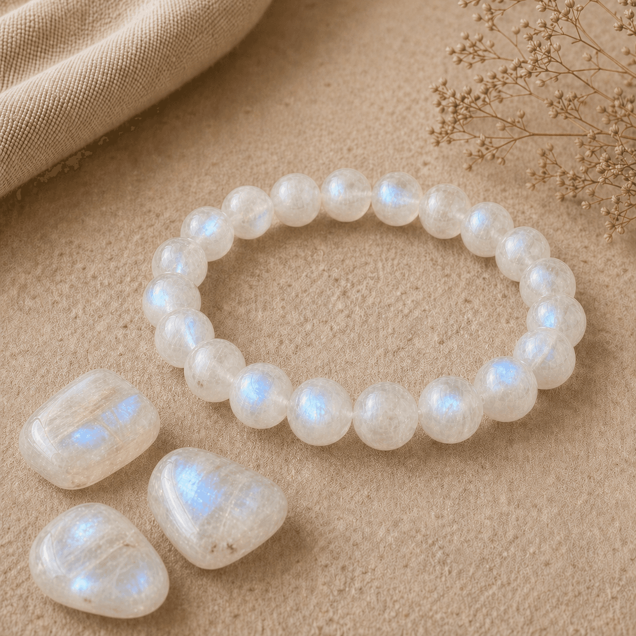 Labradorite blanche en pierre naturelle