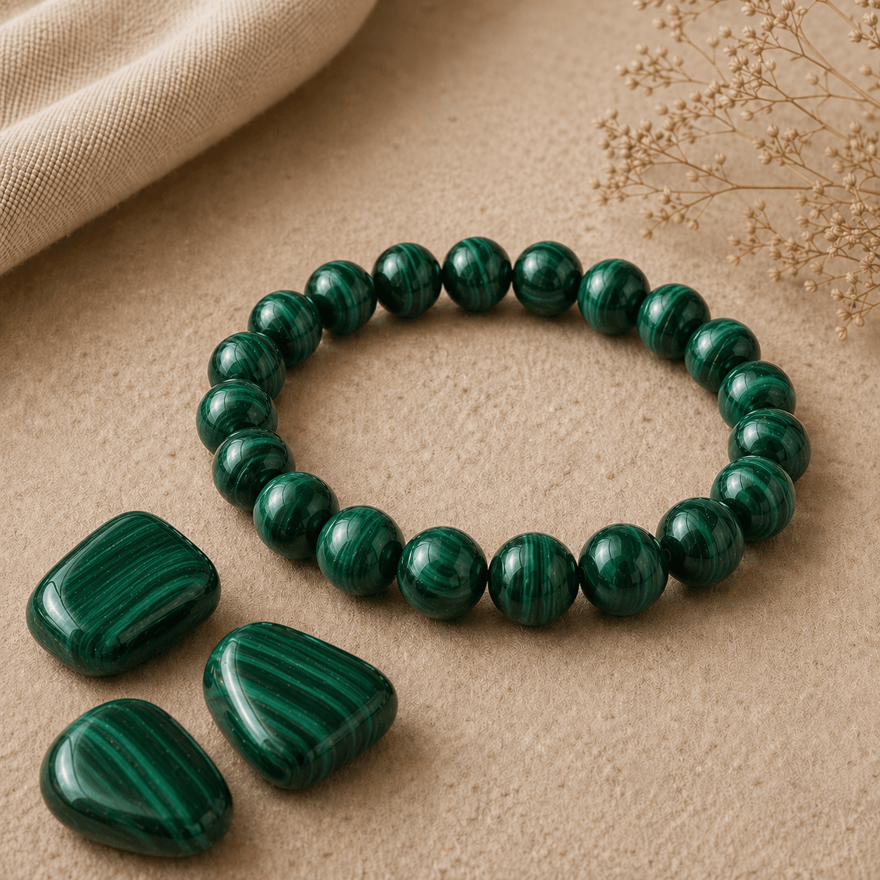 Malachite en pierre naturelle
