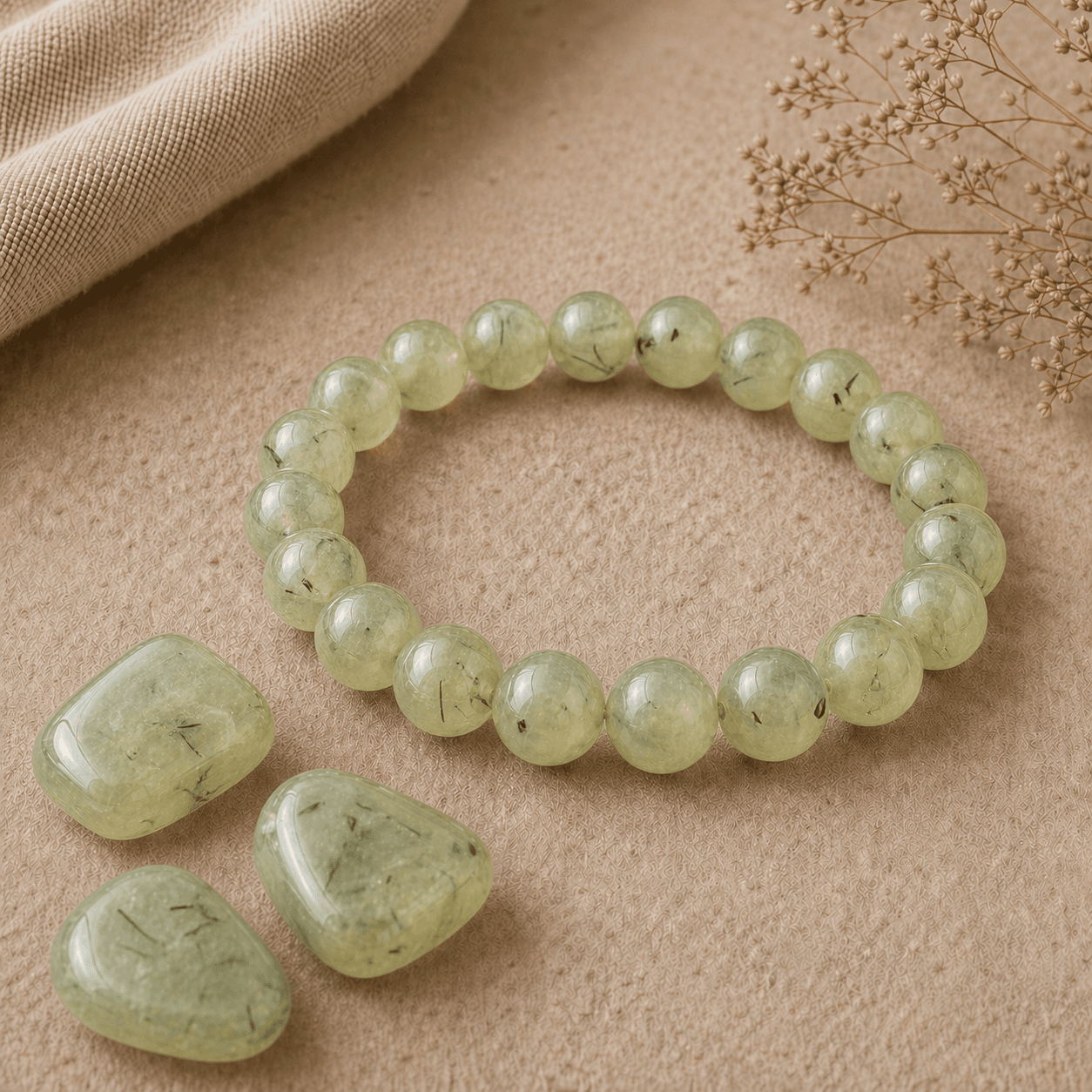 Prehnite en pierre naturelle