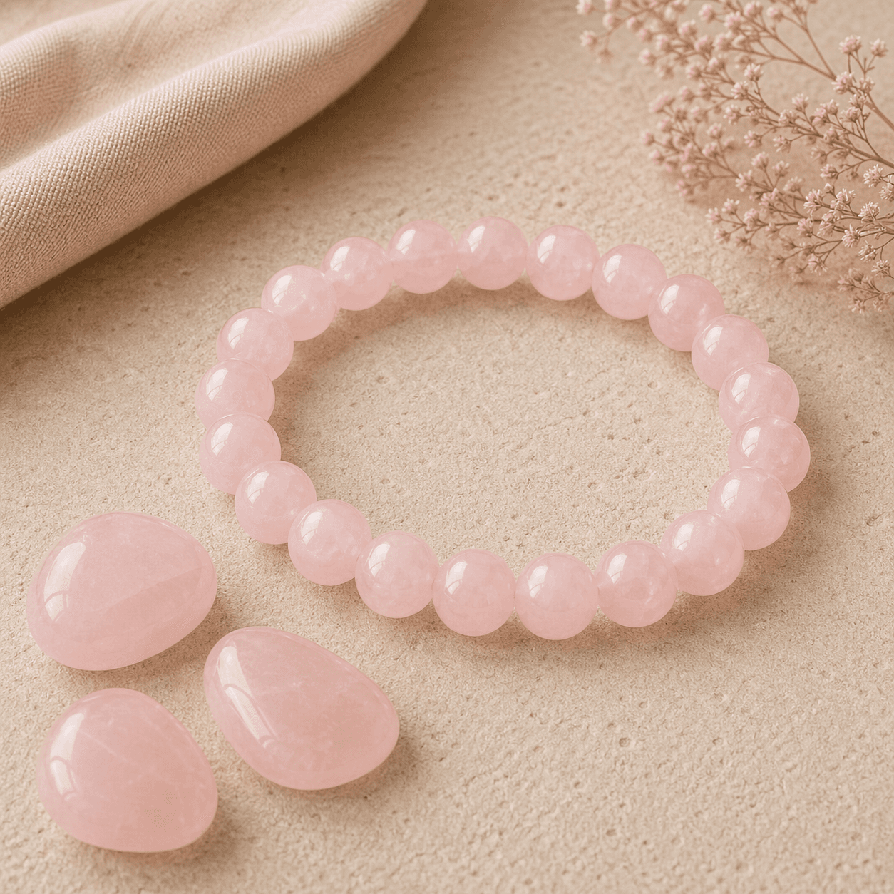 Quartz rose en pierre naturelle