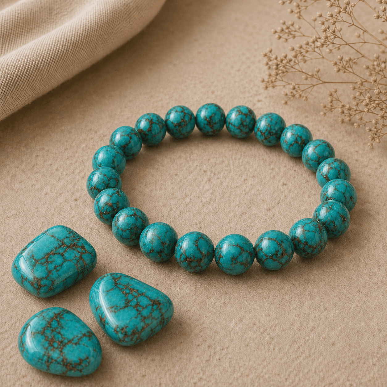 Turquoise en pierre naturelle