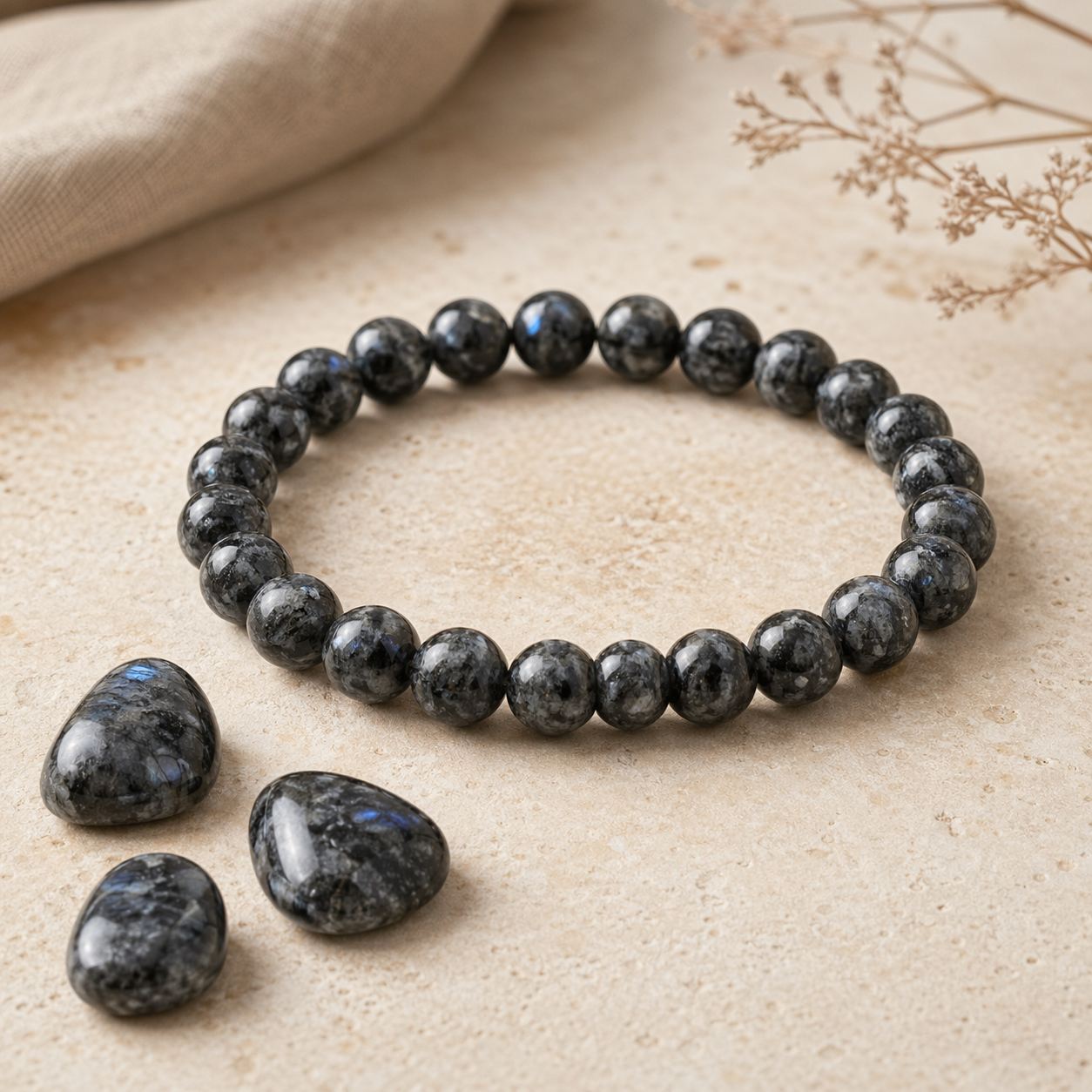 Bracelet Labradorite Foncee 8mm - Labradorite foncee